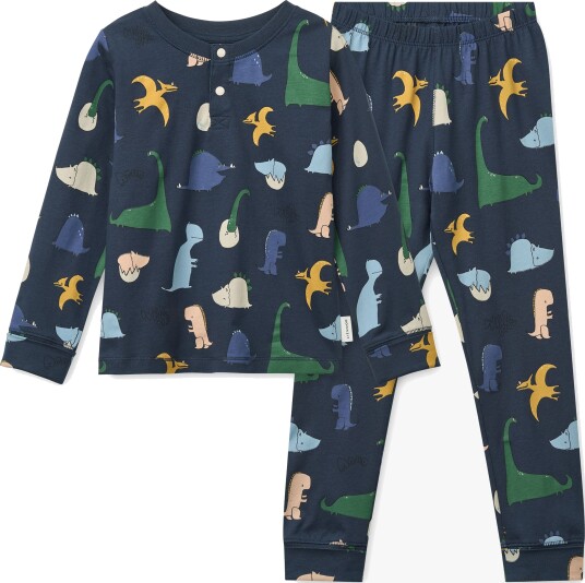 Liewood Wilhelm Grow Printed Pyjamas Set Navy 110/116