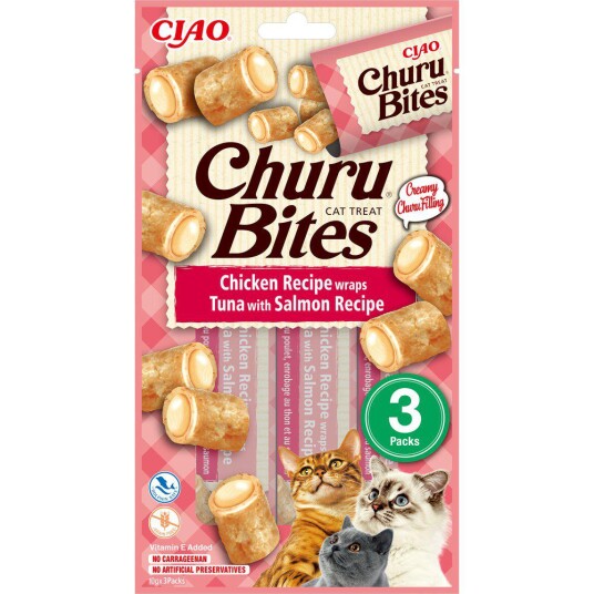 Ciao Churu Katt Snacks Kylling og Tunfisk med Laks 3 pk