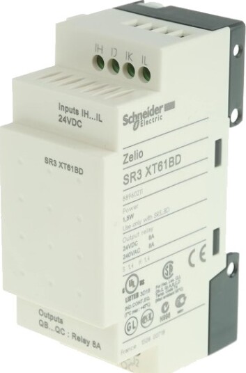 Schneider Utvidelsesmodul 4 Digitale Innganger 2 Reléutganger 24V Dc Zelio Sr3xt61bd Schneider Utvidelsesmodul 4 Digitale Innganger 2 Reléutganger 24V Dc Zelio Sr3xt61bd