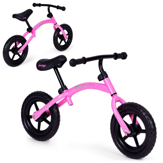 Løpesykkel for barn gåbil EVA hjul ECOTOYS Rosa
