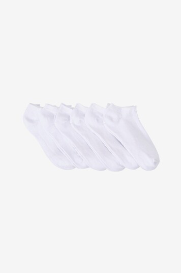 Ellos Collection Ankelsokker Sneakers 6 pk Hvit