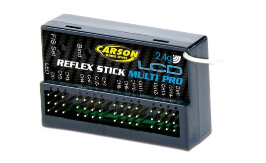 Carson 501544 14 CH REFLEX RECEIVER STICK PRO LCD  2.4 GHZ