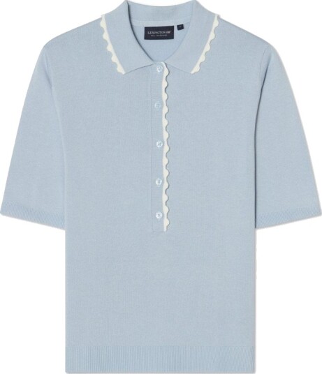 Lexington Clothing Short Sleeve Polo Sweater Blue M Lexington Clothing Short Sleeve Polo Sweater Blue M