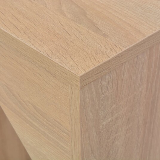 vidaXL Barbord med flyttbar hylle eik 138x39x110 cm