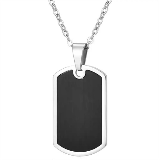 Dog Tag BlackSteel Klassisk halskjede til menn Dog Tag BlackSteel Klassisk halskjede til menn