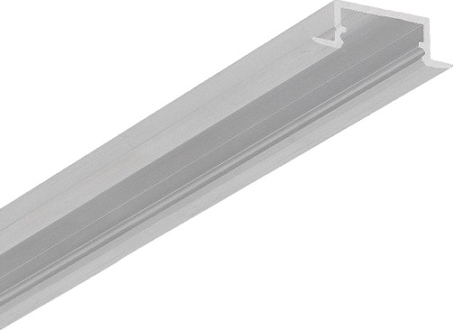 Topmet 2m aluminiumsprofil BEGTIN12 J/S   Ubehandlet aluminium innebygd LED skinne