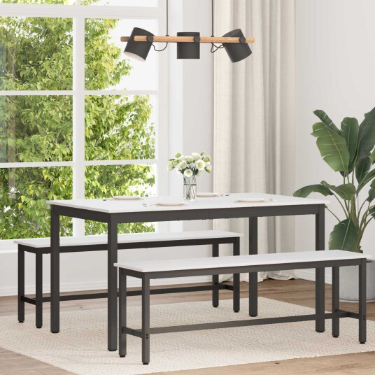 vidaXL Spisebord Hvit 140 x 80 x 75 cm Massiv furu vidaXL Spisebord Hvit 140 x 80 x 75 cm Massiv furu