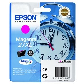 Epson 27XL T2713 M blekkpatron - C13T27134012 Original - Cyan 10,4 ml Epson 27XL T2713 M blekkpatron - C13T27134012 Original - Cyan 10,4 ml