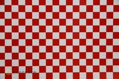 Oracover Oracover Fun 4 White-Red Checkered 2m
