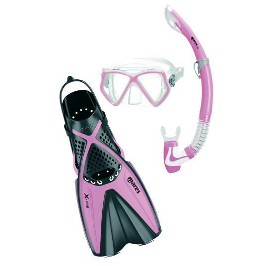 Mares X-One Pirate-18, snorkelsett junior XS/24-29 Pink Mares X-One Pirate-18, snorkelsett junior XS/24-29 Pink