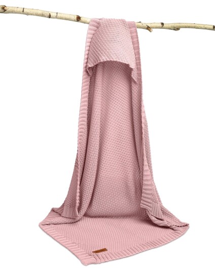 Sensillo Bambus Svøpeteppe Med Hette 90x85cm Rosa