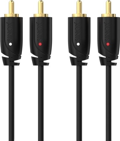 Sinox Pro Phono Kabel. 2M. Sort