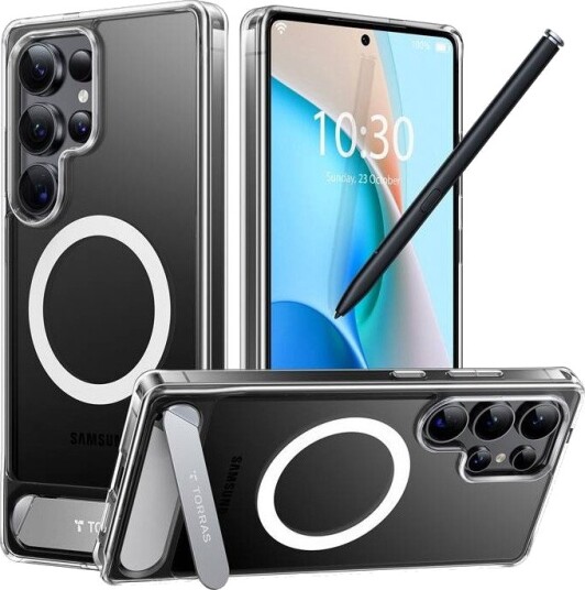 Torras Pstand Deksel for Samsung Galaxy S25 Ultra Gjennomsiktig
