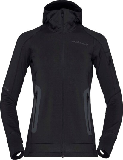 Norrøna Women's Falketind Power Grid Hood L , Caviar
