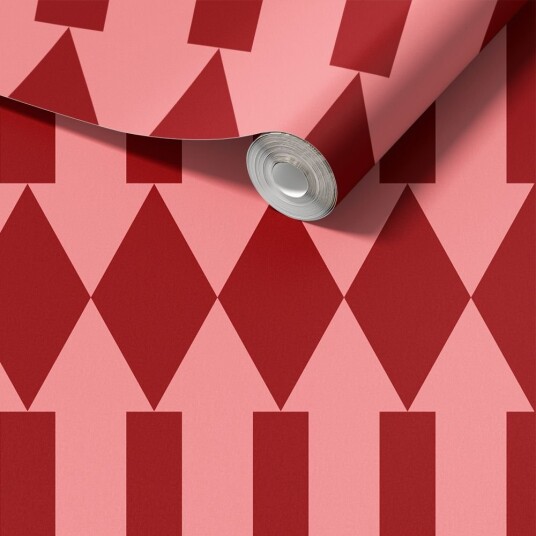 Namly Design Kontaktpapir Rød Geometrisk Design / Peel and Stick CPRNROPWI