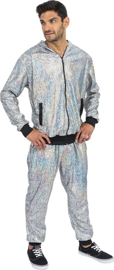 Chaks Tracksuit Geometrisk Iridescent Sølv Medium C4732M