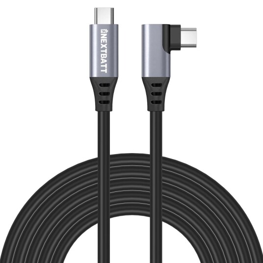 NEXTBATT USB-C til USB-C vinklet kabel 60W 3A 5Gbps 5m