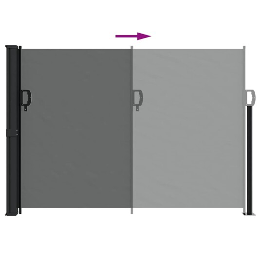 vidaXL Uttrekkbar sidemarkise antrasitt 140x600 cm