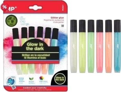 Glitter Flytende Glimmerlim 6 Farger