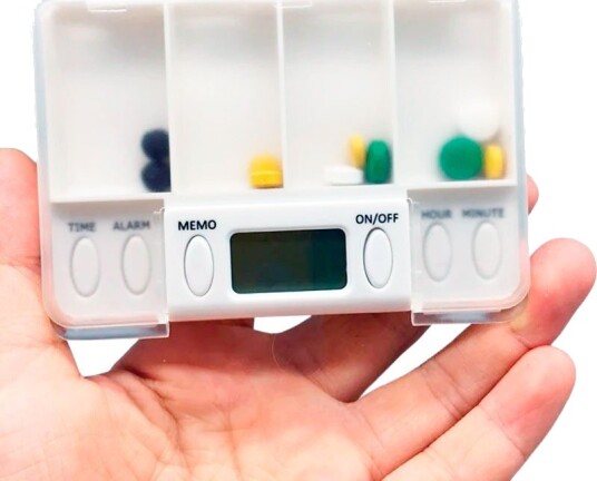 Pilleeske med Alarm - Timed Reminder Pill Box