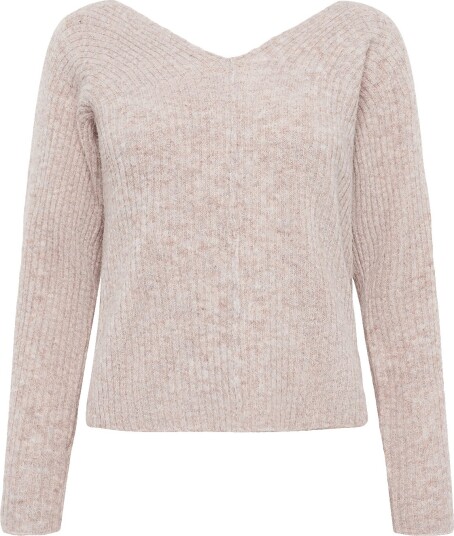 Topshop Tsfiona Knitted Jumper Knt   Beige   M