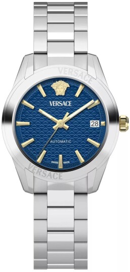 Versace Dameklokke VESCA0224 Greca Blå/Stål Ø35 mm