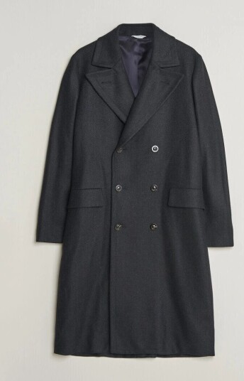 Boglioli Double Breasted Wool Coat Navy Boglioli Double Breasted Wool Coat Navy