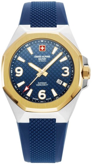 Swiss Alpine Military Herreklokke 7005.1845 Typhoon Blå/Gummi Ø42 mm