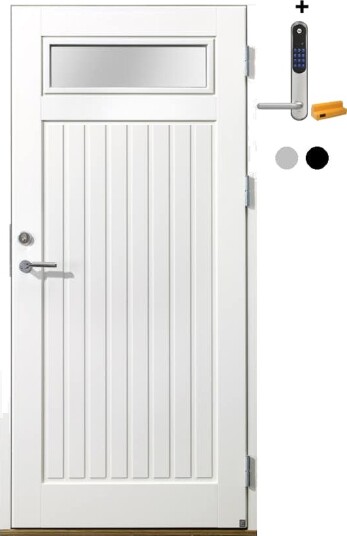Ytterdør Tundøren Function 350 G48 Hvit med Yale Doorman Classic Home