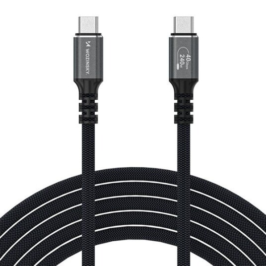 Wozinsky Thunderbolt 4 Usb-c-kabel 240w 1,5 M 4k Svart