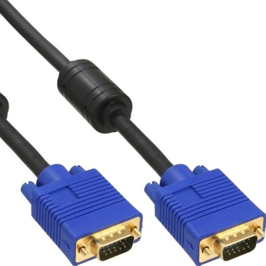 Inline 17715S 1,5 M Vga D Sub Vga D Sub Svart Gull Hankjønn/Hankjønn