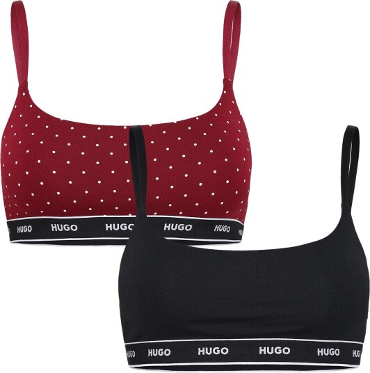 HUGO Twin Bralette Design OPEN RED XXL