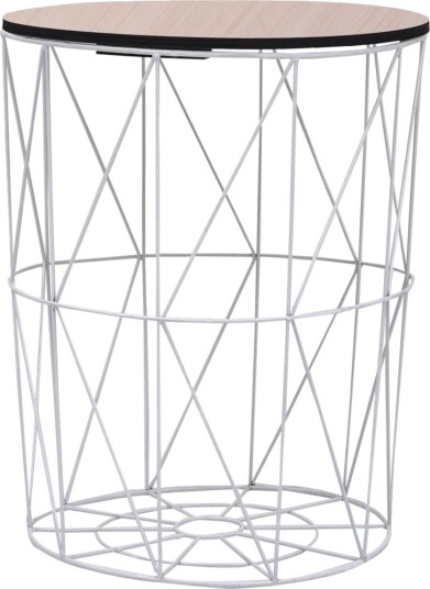 Salongbord hvit Ø 47 cm
