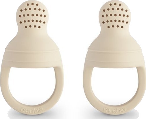 Mushie Shifting Sand Silikon Fresh Food Feeder 2-Pakning
