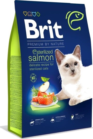 Brit Premium Sterilised Laks Tørrfôr 300 G Brit Premium Sterilised Laks Tørrfôr 300 G