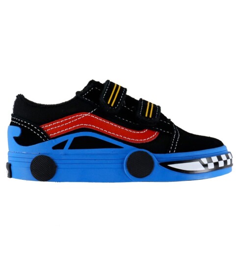 Vans Sko Old Skool V Bil Black/Blue Vans 23,5 Sko Blå
