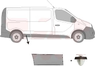 VAN WEZEL 4396408 Pynte- / beskyttelseslist, sidevegg
