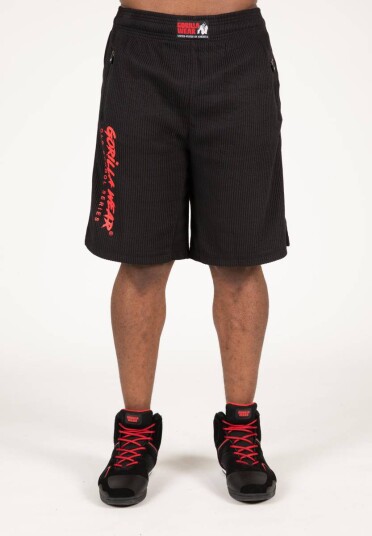 Gorilla Wear Augustine Old School Shorts Black/Red 2XL/3XL