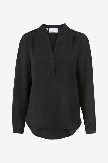 Selected FEMME - Bluse slfMivia LS Top - Svart