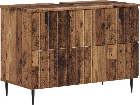 vidaXL Baderomsvaskeskap ZWOLLE Gammelt tre 82 x 41 x 58,5 cm