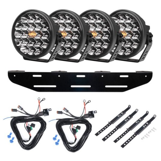 Ekstralys PURELUX 770 DRL   Rund / 18 cm / 130W 4 stk   Komplett pakke