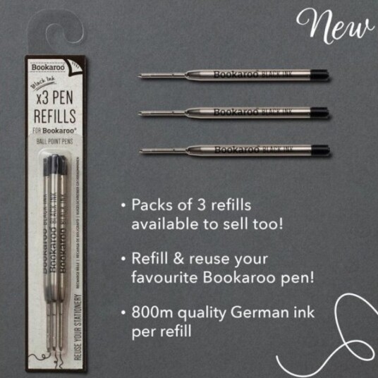 Bookaroo Penn - Svarte Refill - 3 Stk