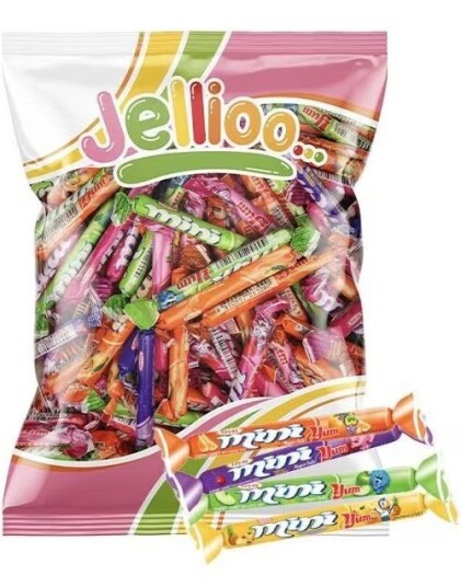 1 kg Mini Yum Chewy Sticks   Karamellstenger med Forskjellige Fruktsmaker