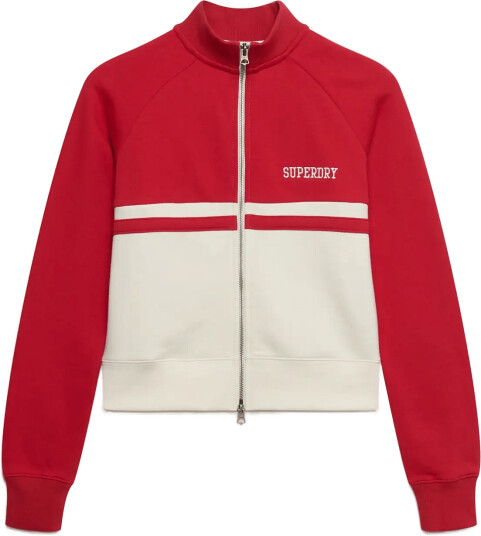 Superdry Ath Ess Zip Through Track Red 6
