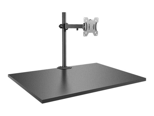 LINDY Single Display Bracket w/ Pole & Desk Clamp - monteringssett - justerbar arm - for Skjerm - svart LINDY Single Display Bracket w/ Pole & Desk Clamp - monteringssett - justerbar arm - for Skjerm - svart