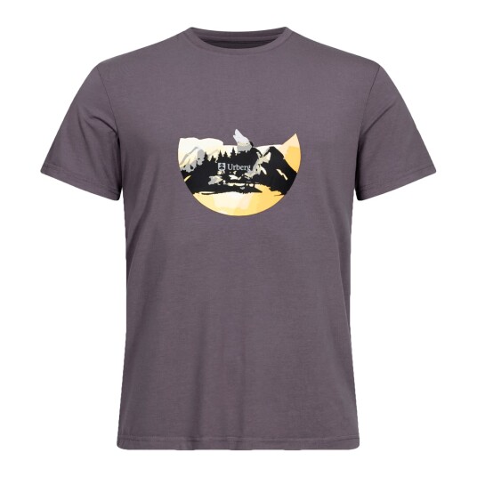 Urberg Men's Printed Tree Tee Plum Kitten/mountain L