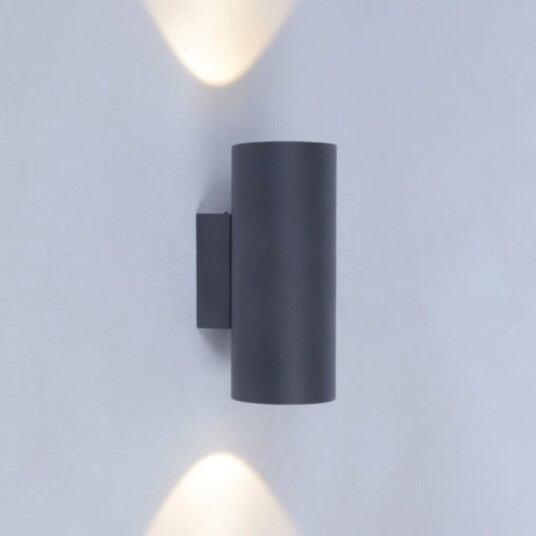 Ms - Belysning Namsos vegglampe opp/ned utendørs IP54 - Grafitt