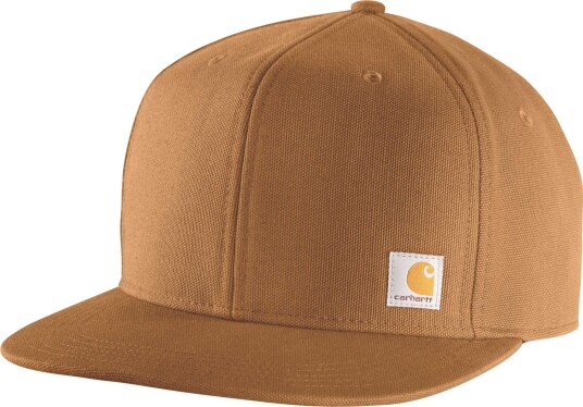 Carhartt Men's Firm Duck Flat Brim Cap Carhartt® Brown OneSize