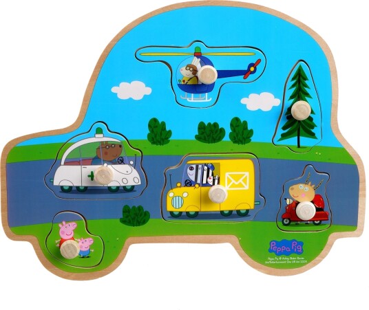 Barbo Toys Peppa Pig - Wooden Puzzles - Transport