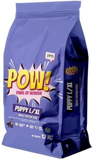 POW! Hundefôr til Valper Large/X-Large med Svinekjøtt 12 kg POW! Hundefôr til Valper Large/X-Large med Svinekjøtt 12 kg